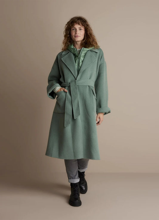 Wool Trench Coat - Jade - Summum