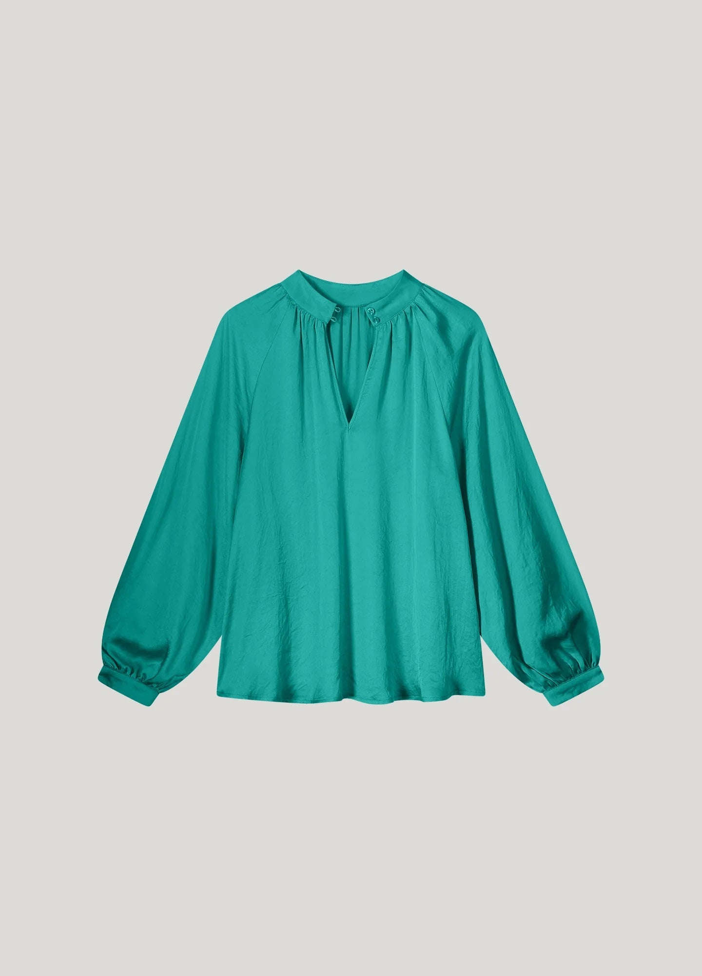 Shiny Blouse 2-in-1 - Aqua Green - Summum