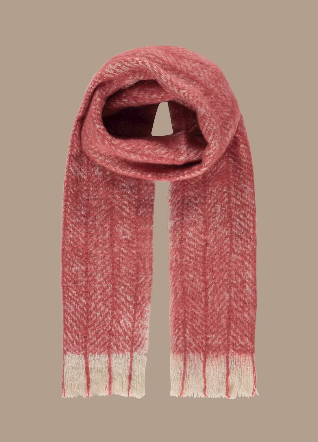 Herringbone Scarf - Rouge - Summum