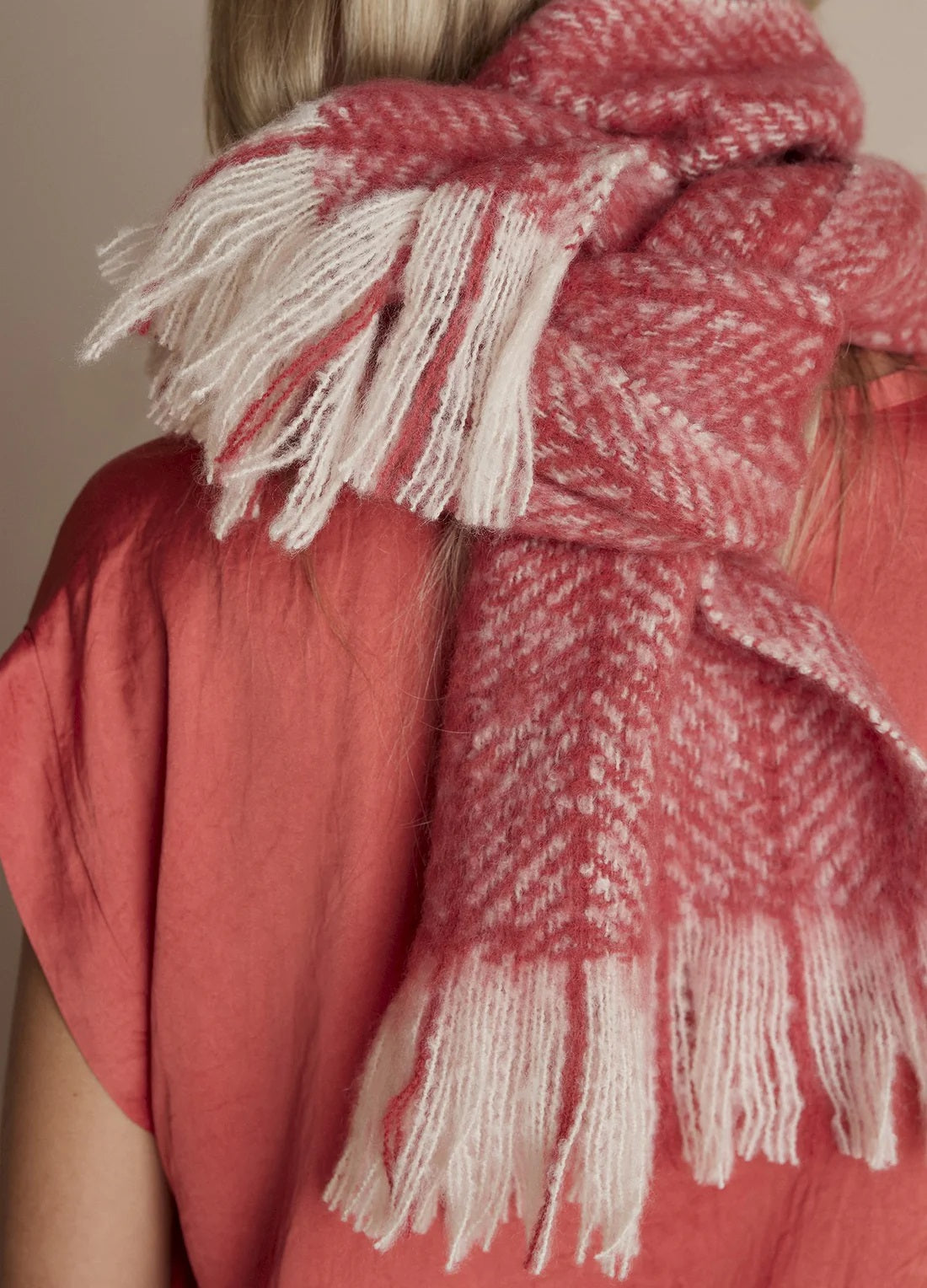 Herringbone Scarf - Rouge - Summum