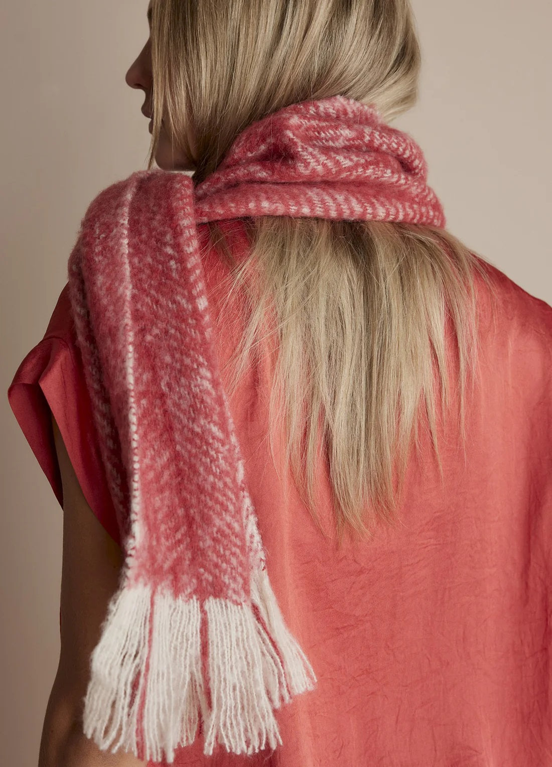 Herringbone Scarf - Rouge - Summum