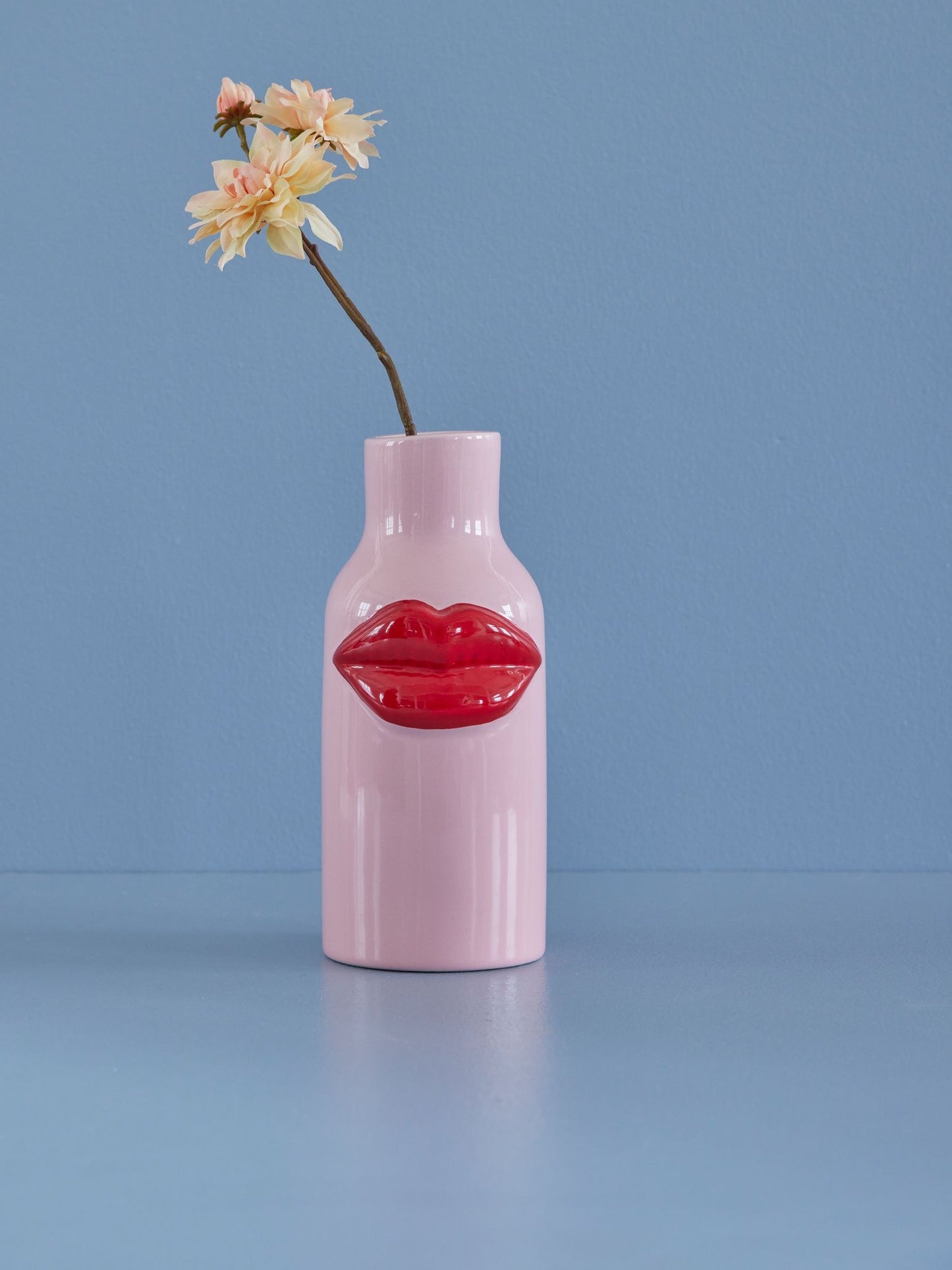 RICE Keramikk Vase "Red Lips" Stor - Rosa