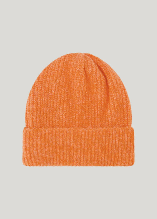 Beanie Cozy Melange Knit - Orange - Summum