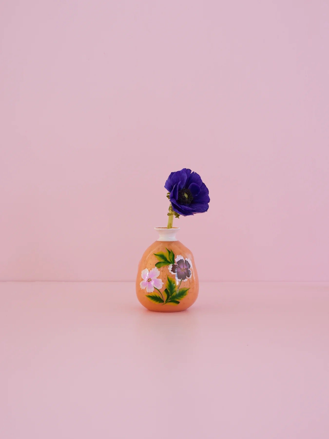 Glass Vase - Orange Flower - RICE