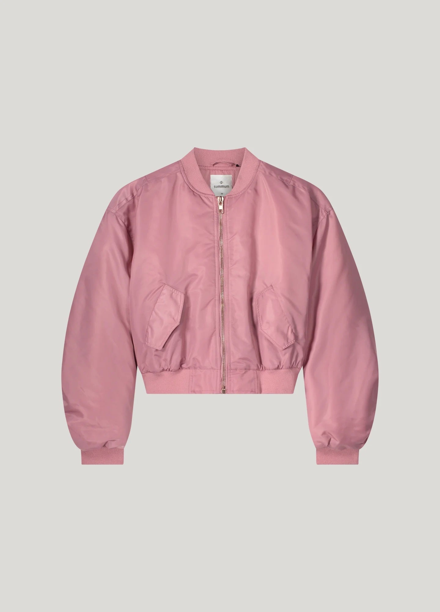 Shiny Bomber Jacket - Pink - Summum