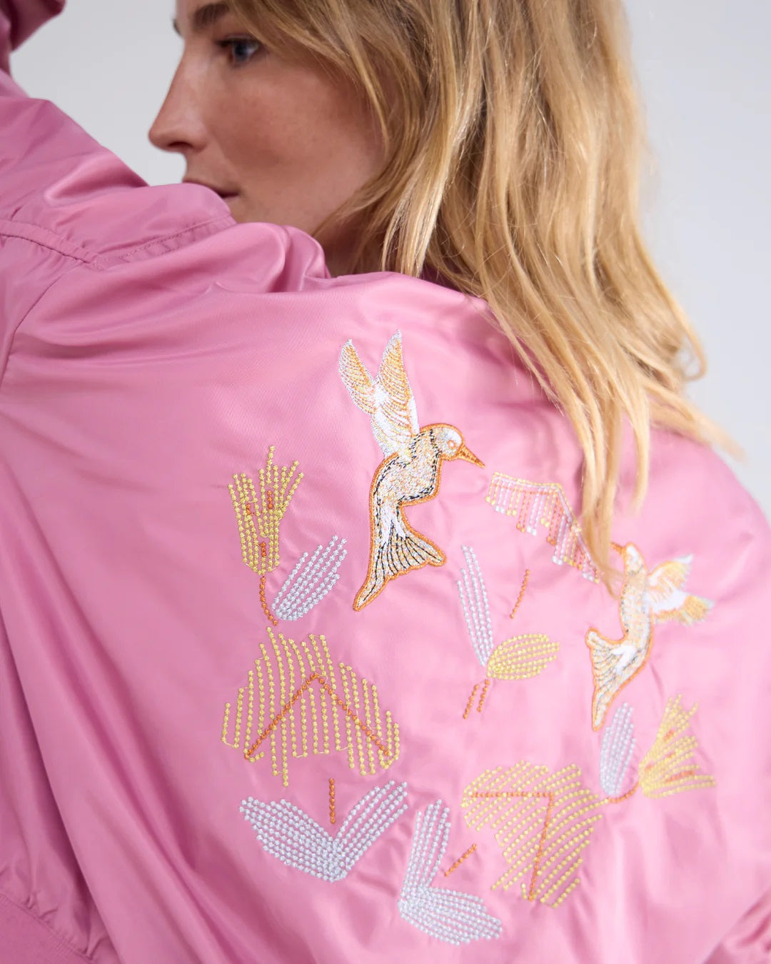 Shiny Bomber Jacket - Pink - Summum