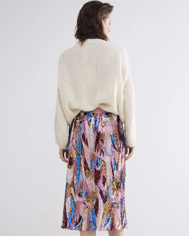 Sequinned Skirt - Multicolor / Pink - Summum