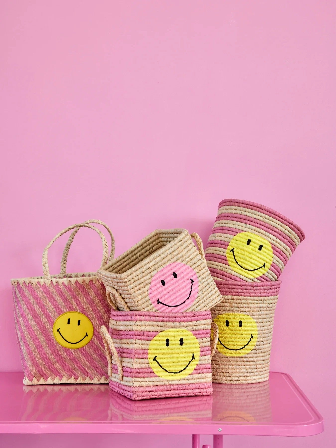 RICE Raffia Kurv Smiley