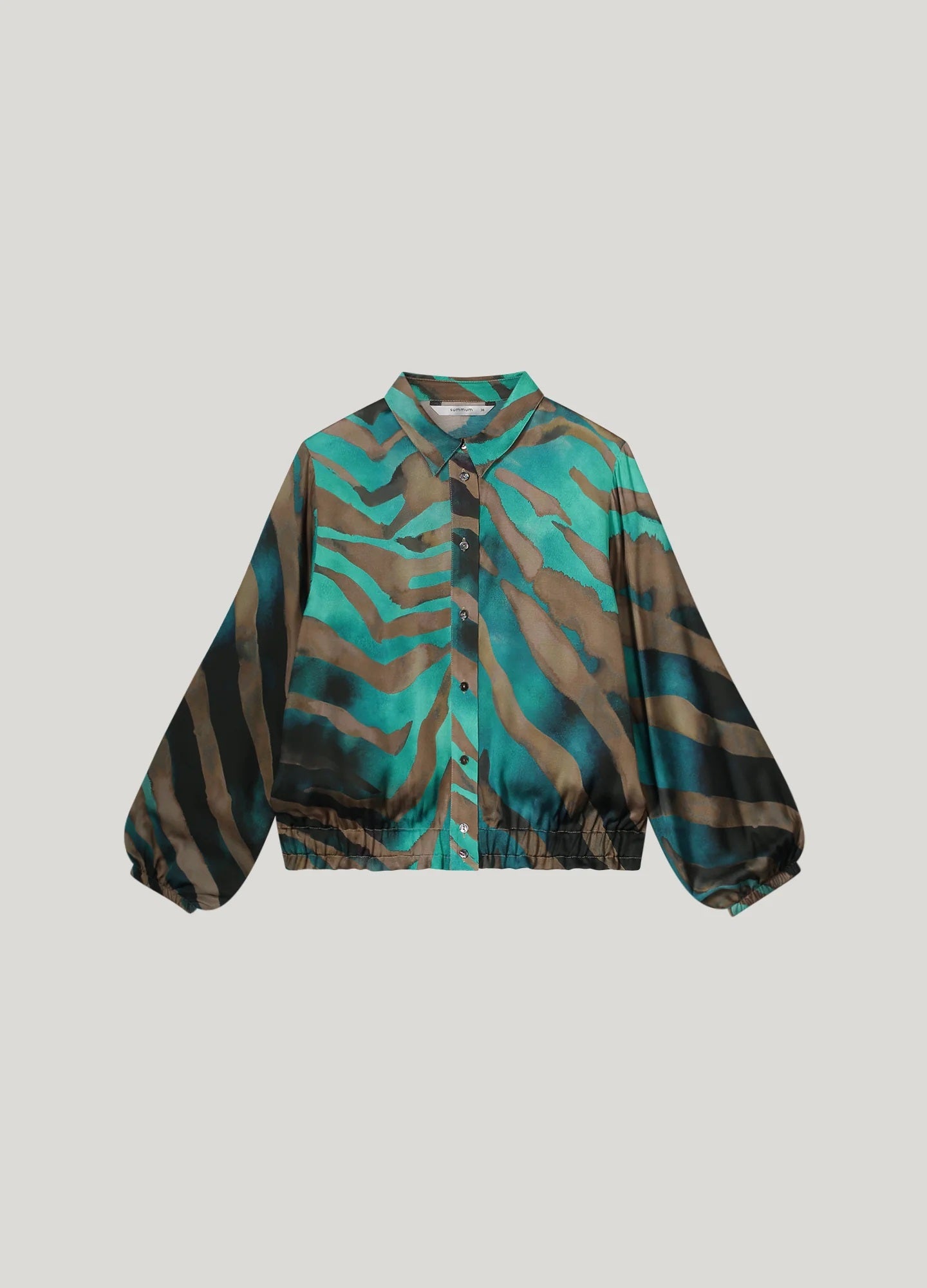 Bomber Blouse Tiger - Aqua Green - Summum