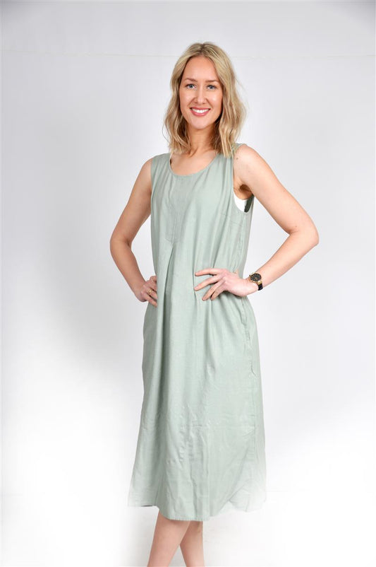 Lena Sleeveless Dress - Grønn - Steeam